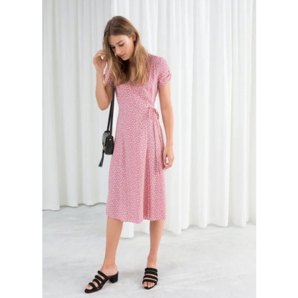 &‎ Other Stories Floral Printed Midi Dress Romantic Dainty Summer Sundress 0 NEW